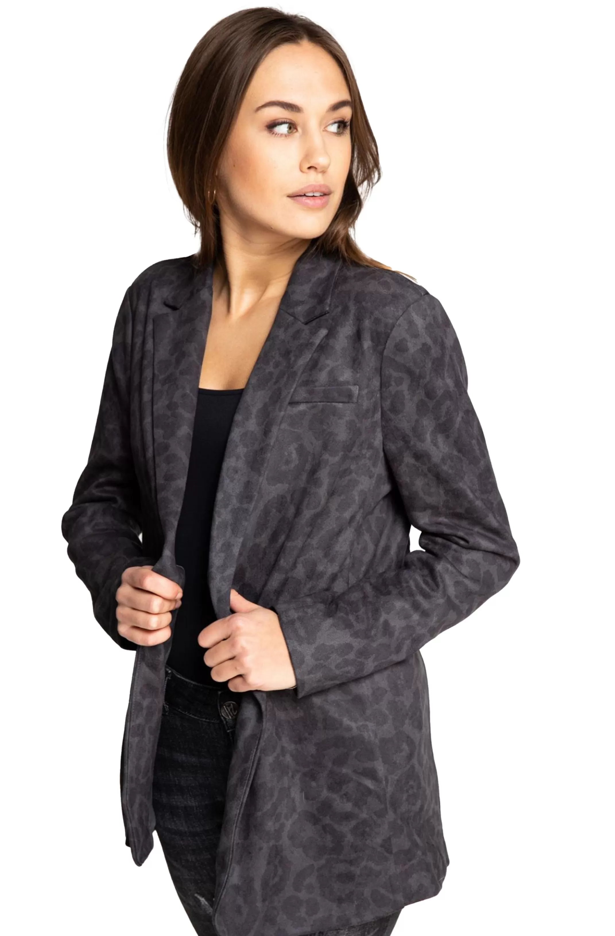 Zhrill Jacken, Mantel Und Westen<Damen Blazer Ellie In Grey Leoprint