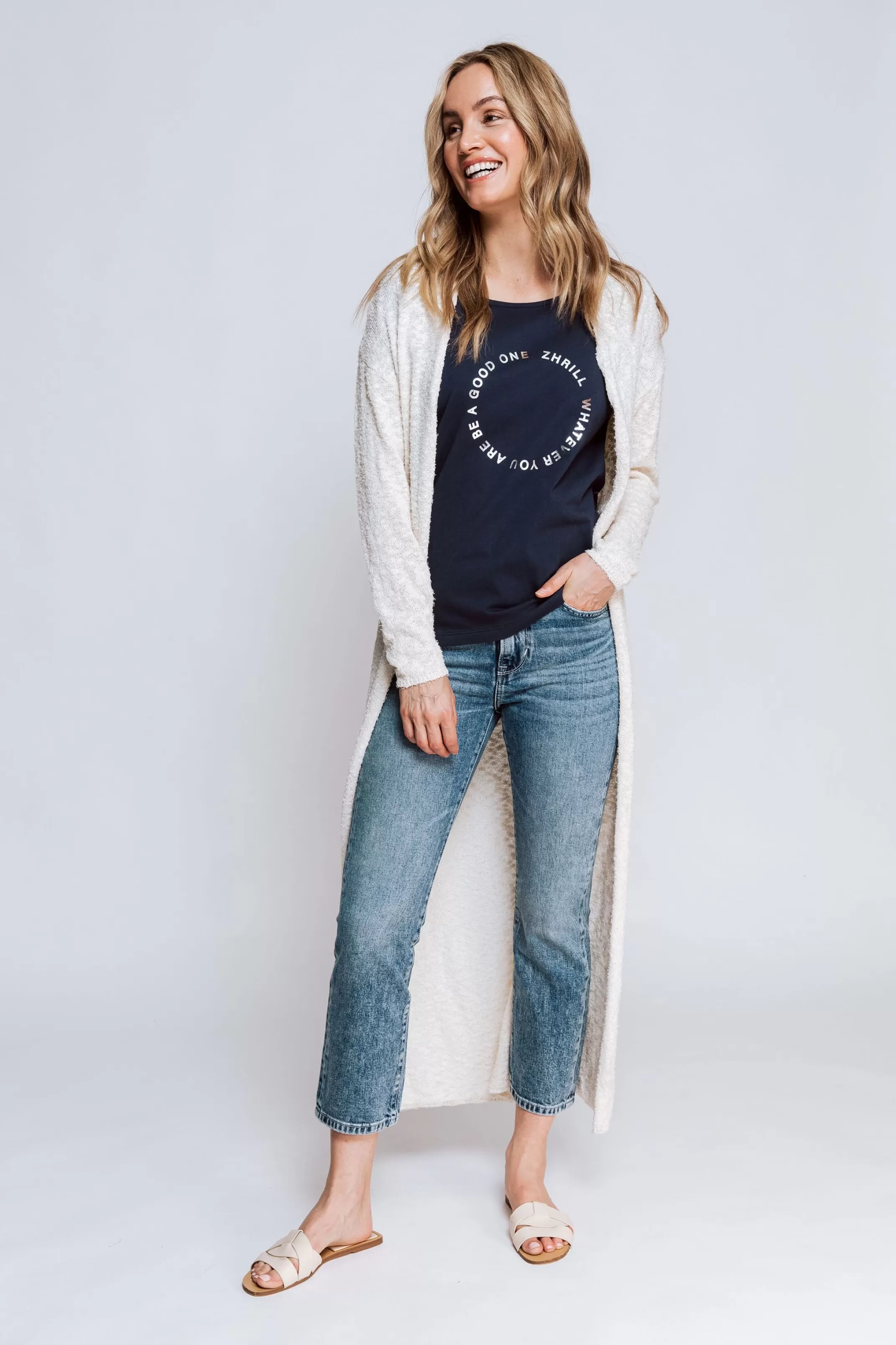 Zhrill Cardigans<Damen Cardigan Edda In Altweis
