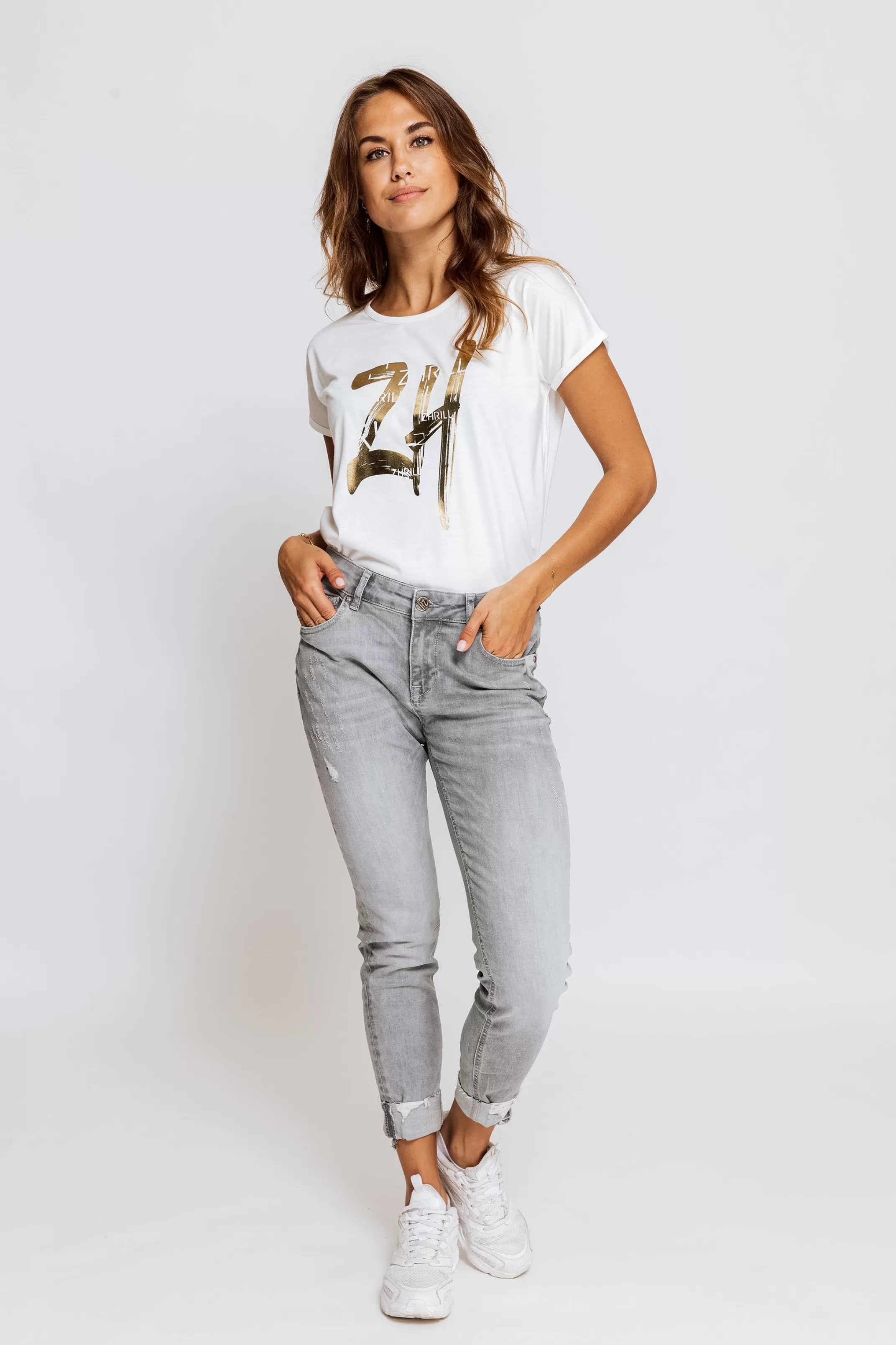 Zhrill Denim<Damen Skinny Jeans Nova 7/8 Lange In Grau
