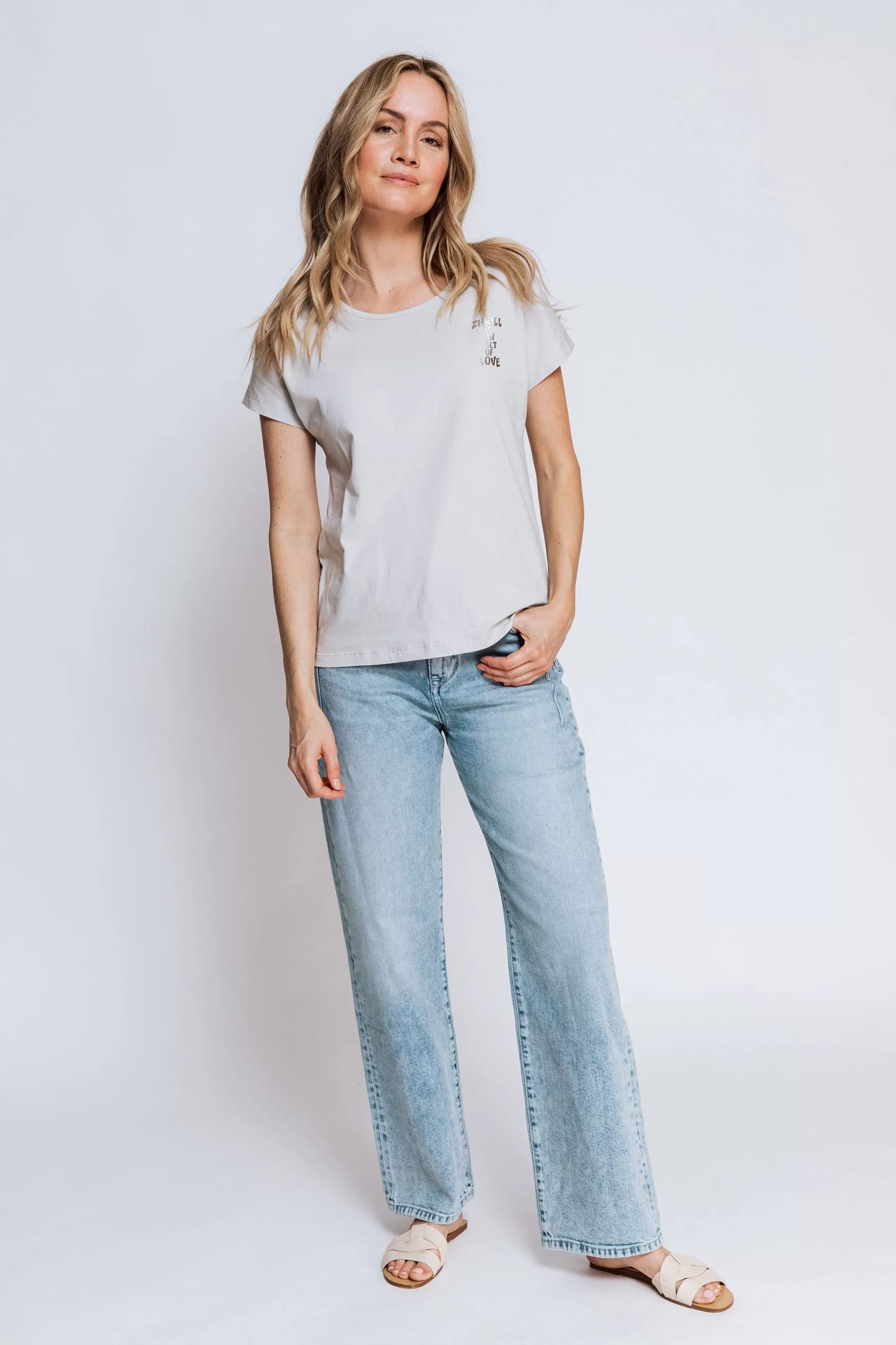 Zhrill Tops, T-Shirts Und Blusen<Damen T-Shirt Shelly In Grau