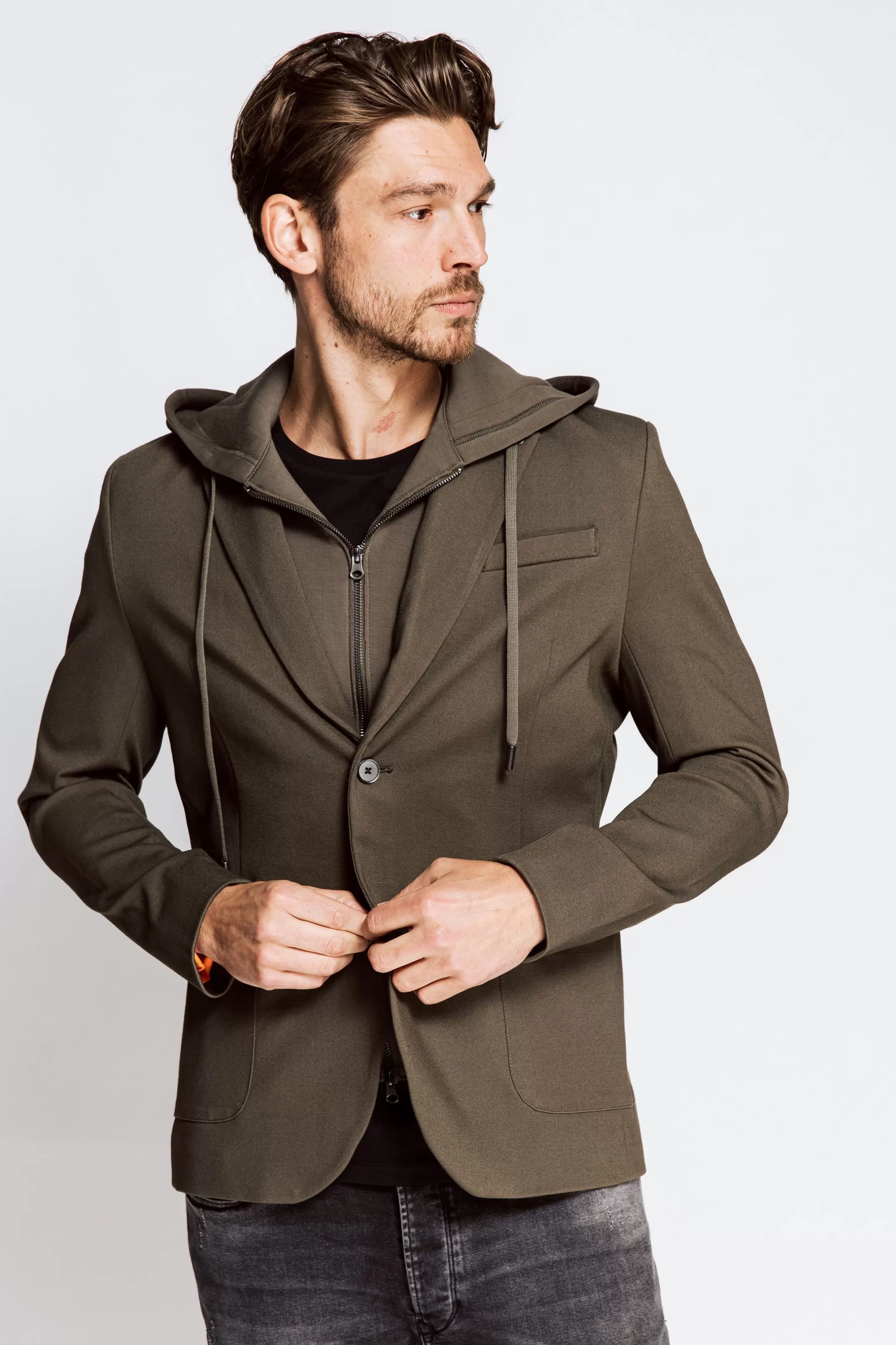 Zhrill Jacken<Herren Sweatjacke Arian In Olive