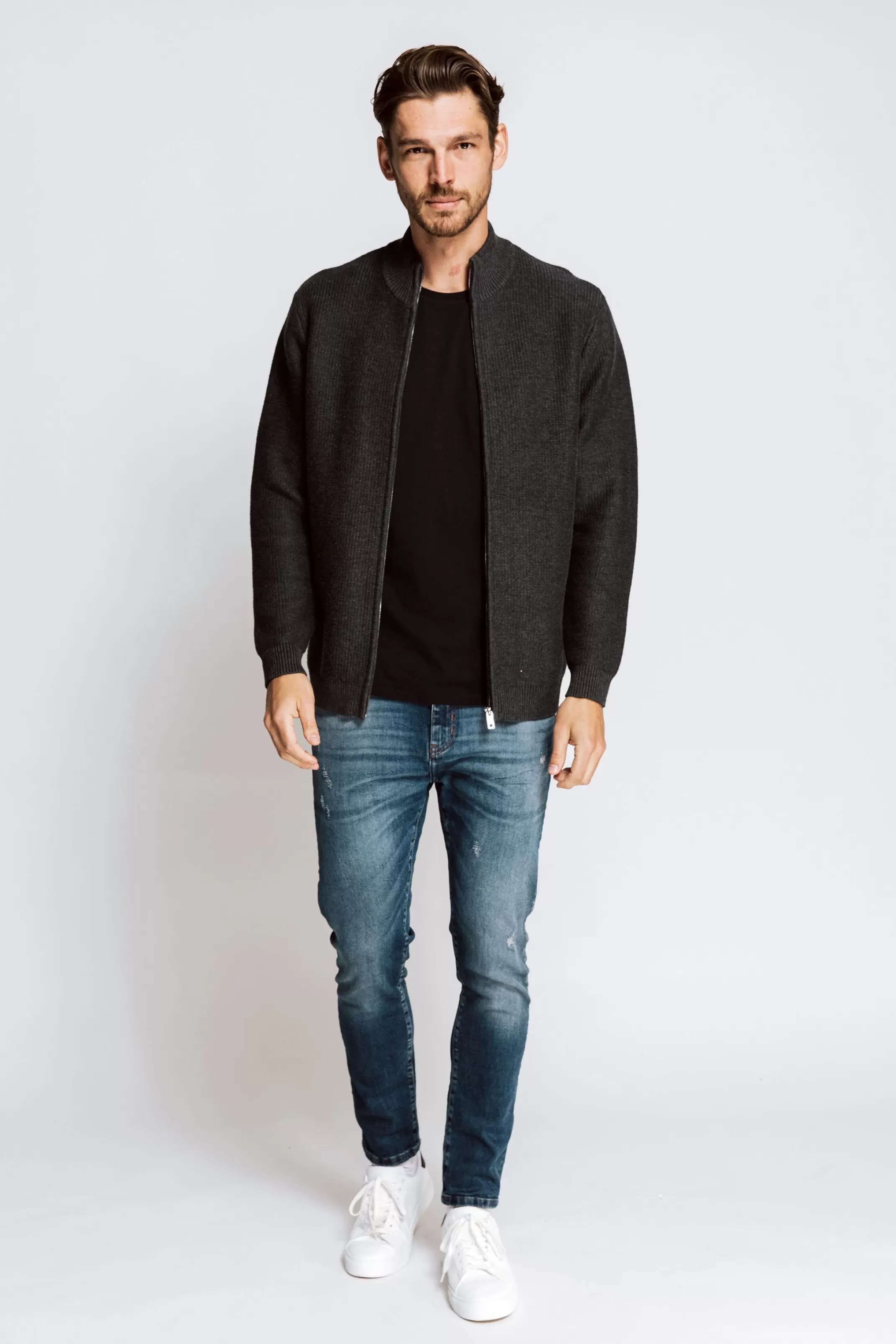 Zhrill Jacken<Herren Sweatjacke Lev In Grey
